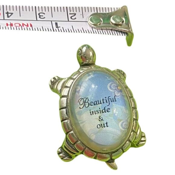 Ganz Lucky Turtle Figurine 1.25" x 1.55" Set 2 Inspiration 3D Clear Glass Shell - Picture 6 of 7